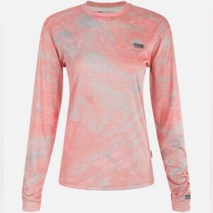 Drake Performance Fishing Shirt Small Pink Camo Long Sleeve